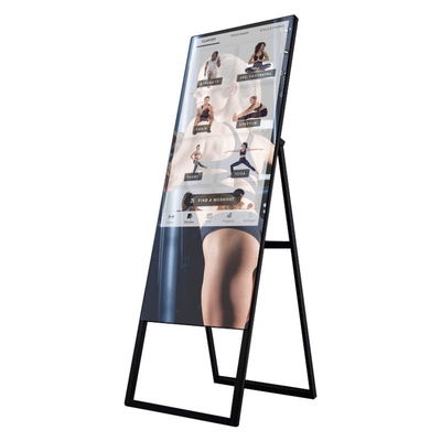 ขาตั้งพื้น 43 นิ้ว Smart Fitness Mirror กล้องหน้าจอสัมผัสจอแสดงผลอัจฉริยะ