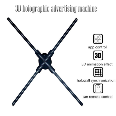 แคมเปญโฆษณาร้านค้า LED 3d พัดลมแสดงผลโฮโลแกรม