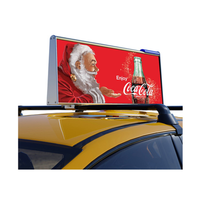 3.3mm Led Taxi Display Advertising ป้ายวิดีโอกลางแจ้งที่ไม่ซ้ำใคร