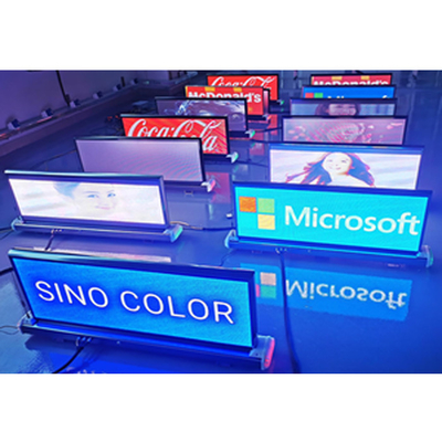 Full Color 5000cd digital taxi top แสดงอัตราการรีเฟรชสูง 3840HZ